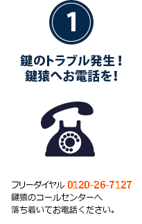 鍵のトラブル発生！鍵猿へお電話を