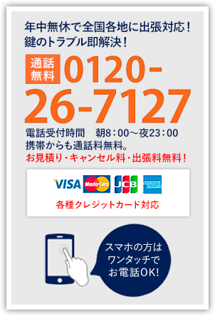 解錠や鍵交換は鍵猿へ